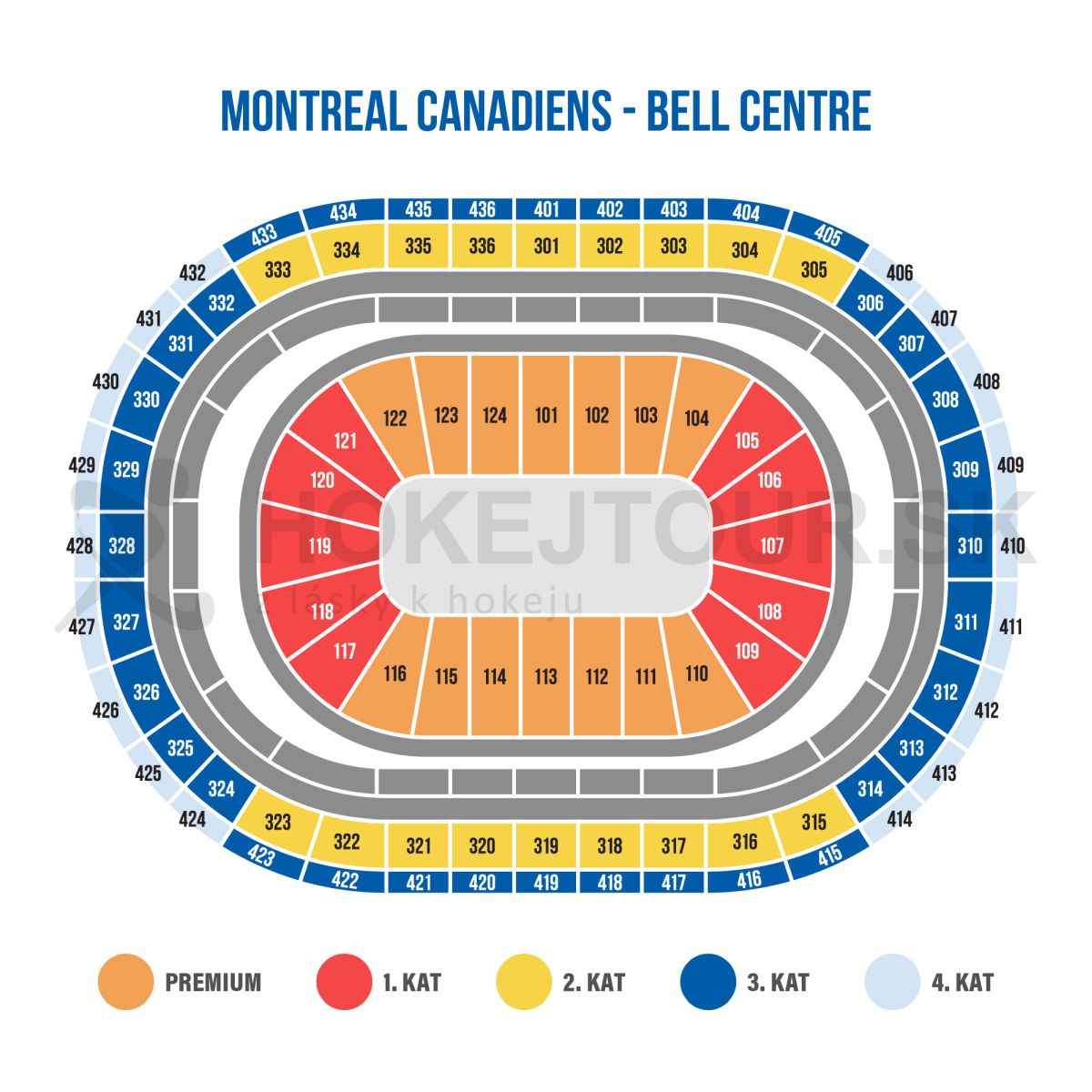 Mapa štadióna – rozloženie sektorov